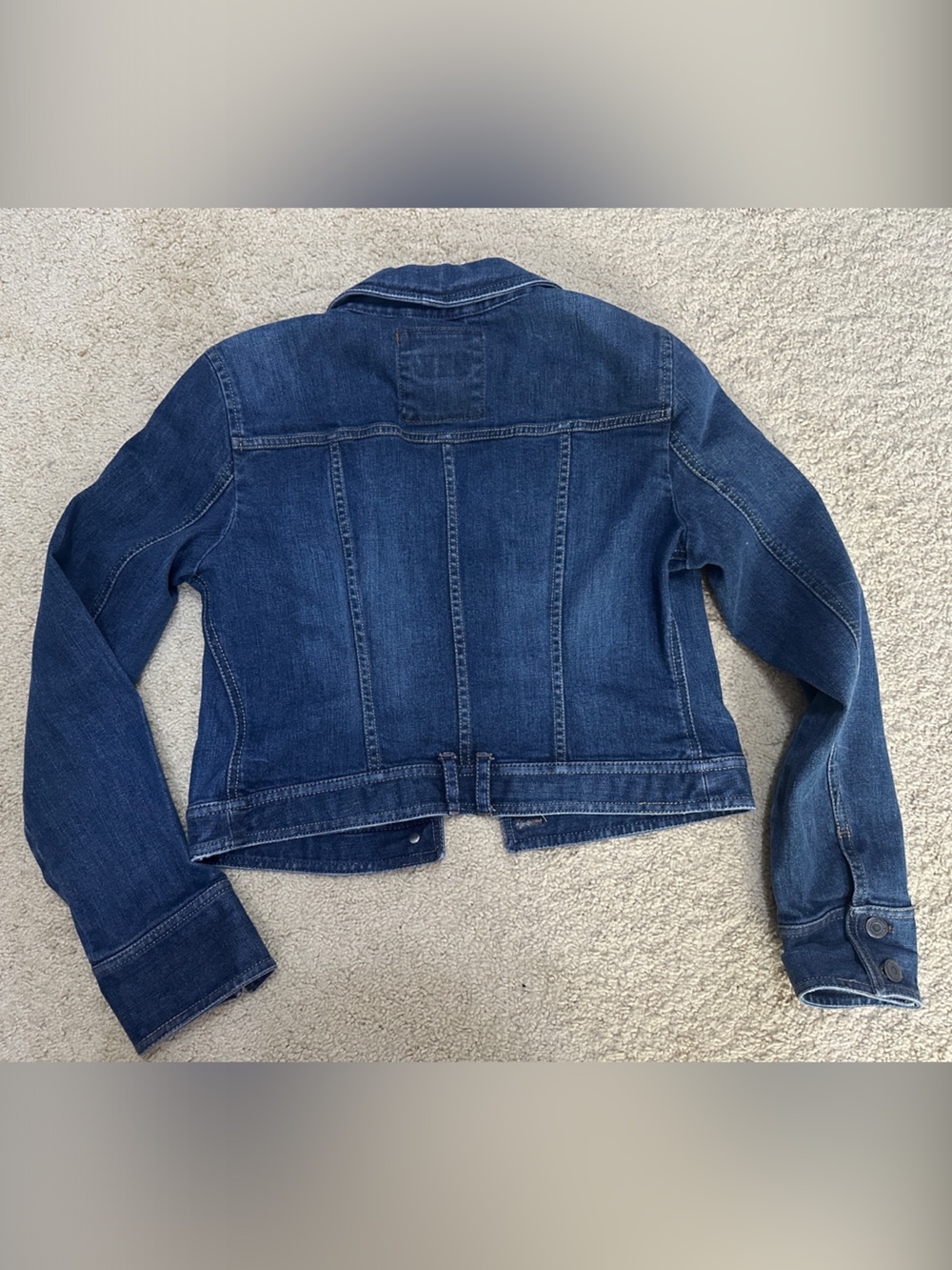 LOFT Indigo Blue Denim Trucker Jacket - Picture 4 of 4